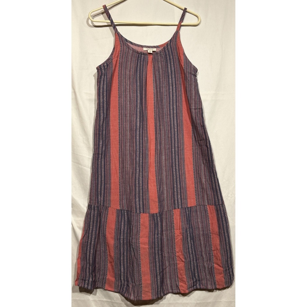 Lagenlook Boho Summer Tiered Lined Dress Sz XS Relaxed Style Spaghetti Strap